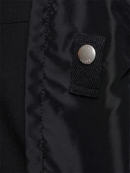 Jacke Aus Wollmischtwill Schwarz