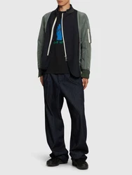 Jacke Aus Wollmischtwill Dunkelgrün/Grün/Grau