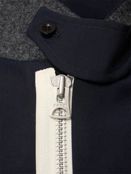 Jacke Aus Wollmischtwill Dunkelgrün/Grün/Grau