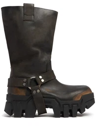 Lederstiefel bulldozer