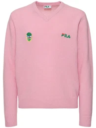 Pullover Mit V-ausschnitt f+ Linear Crest