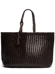 Xl Chevron Leather Tote Bag