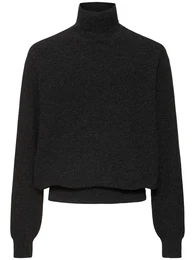 Regular Fit-pullover Aus Wolle Mit Rollkragen