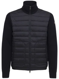 Daunenjacke Aus Wollmischtrikot