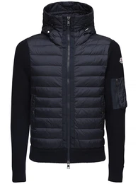 Daunenjacke Aus Wollmischtrikot