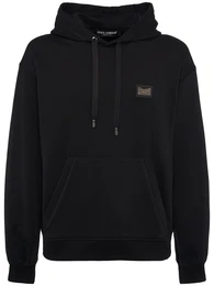 Hoodie Aus Baumwolljersey Mit Logoplakette