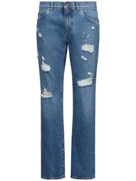 Abgetragene Denim-jeans