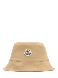 Logo Reversible Cotton Blend Bucket Hat