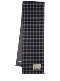 Check Mid-weight Wool Blend Scarf