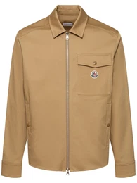 Cotton Blend Gabardine Shirt Jacket