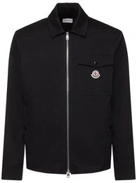 Cotton Blend Gabardine Shirt Jacket