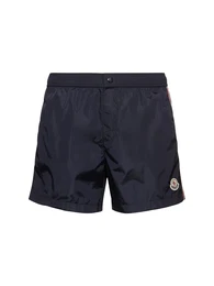 Tricolour Trimmed Nylon Swim Shorts