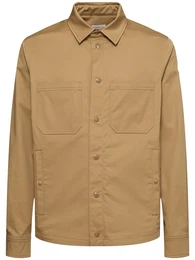 Cotton Blend Gabardine Shirt Jacket