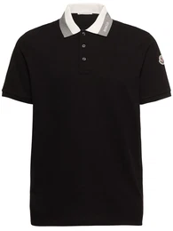 Embroidered Logo Cotton Polo Shirt