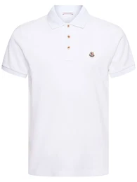Logo Patch Cotton Polo Shirt