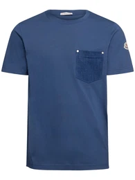 Cotton Denim T-shirt With Pocket