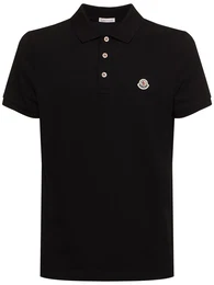 Logo Patch Cotton Polo Shirt