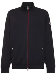 Tricolor Cotton Zip-up Sweatshirt