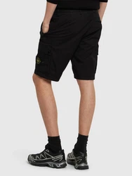 Stretch Cotton Logo Patch Shorts 