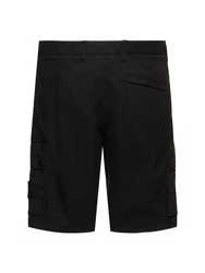 Stretch Cotton Logo Patch Shorts 