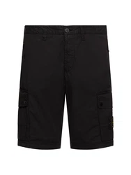 Stretch Cotton Logo Patch Shorts 