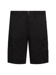Stretch Cotton Logo Patch Shorts