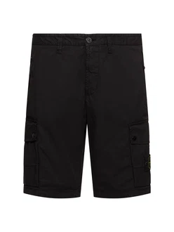 Stretch Cotton Logo Patch Shorts 