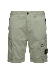 Stretch Cotton Logo Patch Shorts