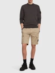 Stretch Cotton Logo Patch Shorts 