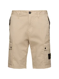 Stretch Cotton Logo Patch Shorts