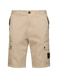 Stretch Cotton Logo Patch Shorts