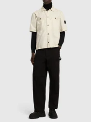 Short Sleeve Overshirt Beige