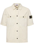 Short Sleeve Overshirt Beige