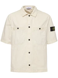 Short Sleeve Overshirt Beige