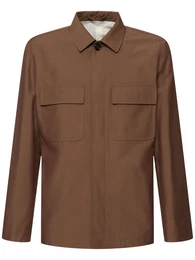 Overshirt Aus Woll/baumwollstrick