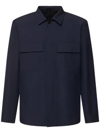 Overshirt Aus Woll/baumwollstrick
