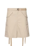Shorts Aus Baumwolltwill Beige