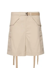 Shorts Aus Baumwolltwill