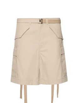 Shorts Aus Baumwolltwill