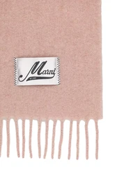 Brushed Alpaca Blend Schal Weiß