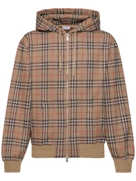 Karierter Jacquard-hoodie