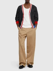 Cotton Blend Pants Beige