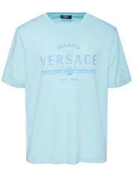 T-Shirt mit Druck Hellblau
