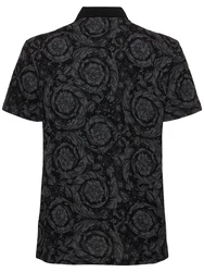 Polohemd Aus Baumwollpiqu Jacquardmuster 