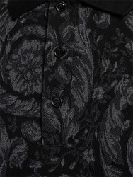 Polohemd Aus Baumwollpiqu Jacquardmuster 