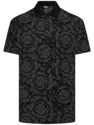 Polohemd Aus Baumwollpiqu Jacquardmuster 
