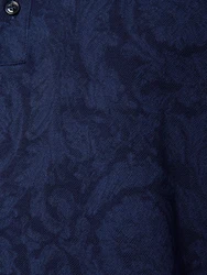 Polohemd Aus Baumwollpiqu Jacquardmuster 