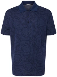Polohemd Aus Baumwollpiqu Mit Jacquardmuster