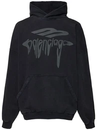 Hoodie Aus Baumwolle Mit 3d-flssigeffekt-druck