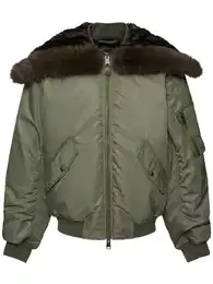 Bomberjacke Aus Nylon Mit Kapuze